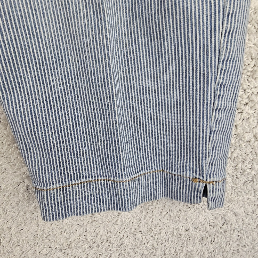 Vintage Y2K Railroad Hickory Stripe Faded Glory Stretch Capri Pants Missy Sz 16 - Picture 12 of 13